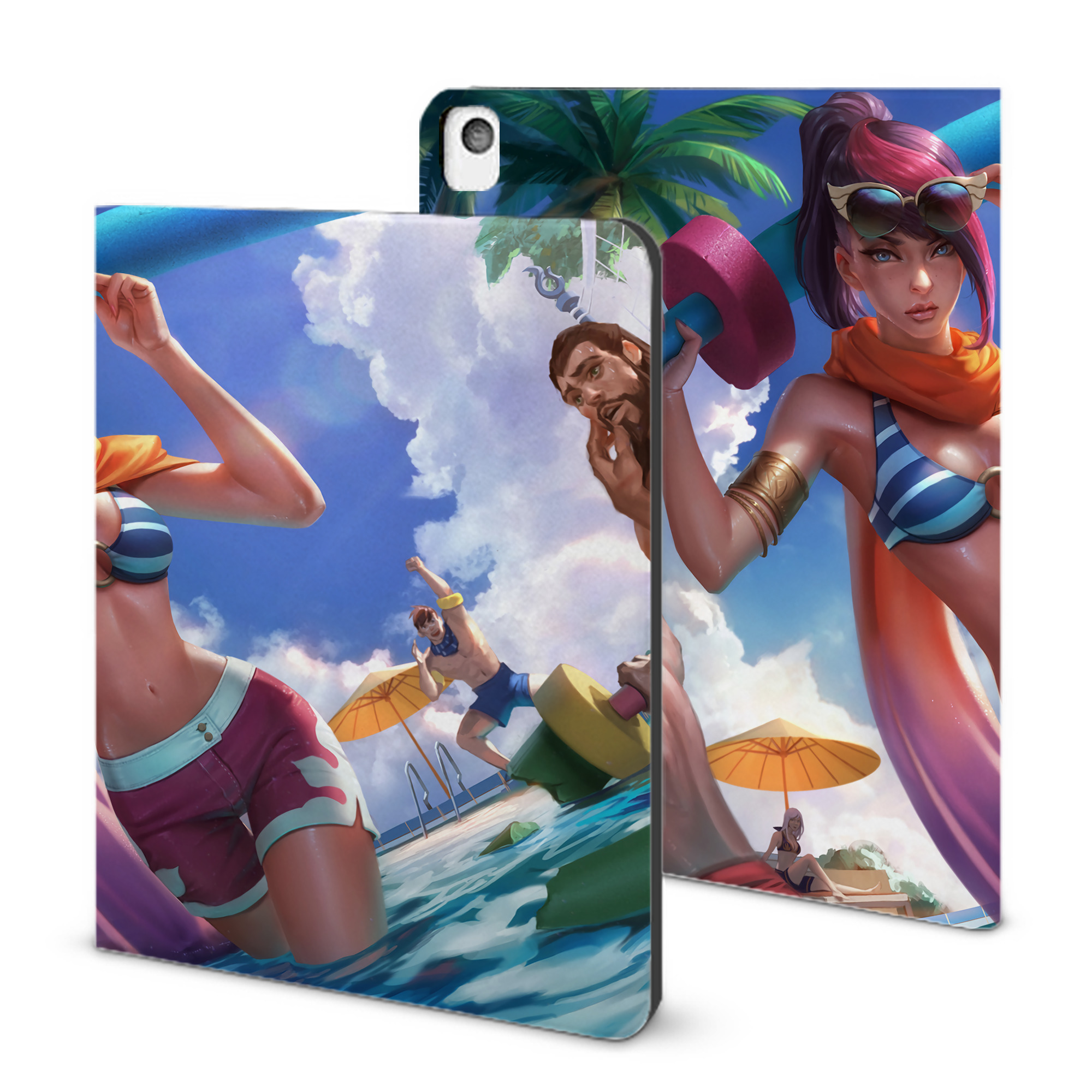 リーグ・オブ・レジェンド League of Legends LOL IPadケース ペンホルダー付き ブックスタイルデザイン